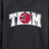 Women's - Instant Message - Team Japan Lightweight French Terry Wide Neck Long Sleeve Graphic Shirt - 2 of 4