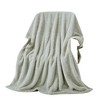 Home Mart Goods Grey Soft Plush Embossed Textured Faux Fur Throw Blanket - 50" x 70" - 3 of 4
