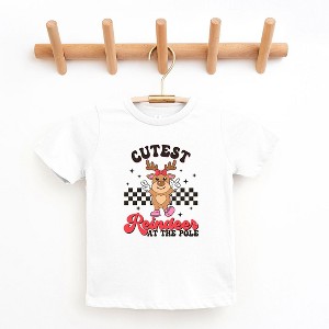The Juniper Shop Cutest Reindeer At The Pole Toddler Short Sleeve Tee - 1 of 3