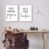 Stupell Industries Morning Gorgeous Hello Handsome Romantic Framed Giclee, 2 Pieces, each 16 x 20 - 2 of 3