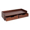 Kate and Laurel Kitt Rectangle Wood Floating Console Table, 28x12x6.5, Walnut Brown - 4 of 4