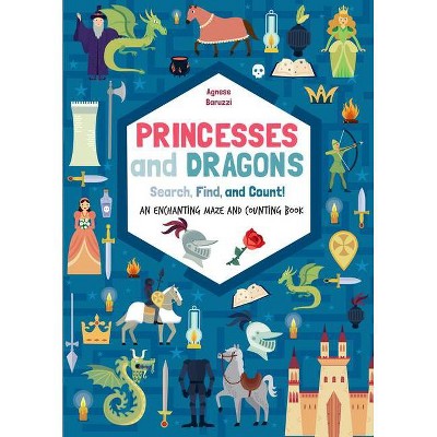  Princesses and Dragons - (Search, Find, and Count) (Paperback) 