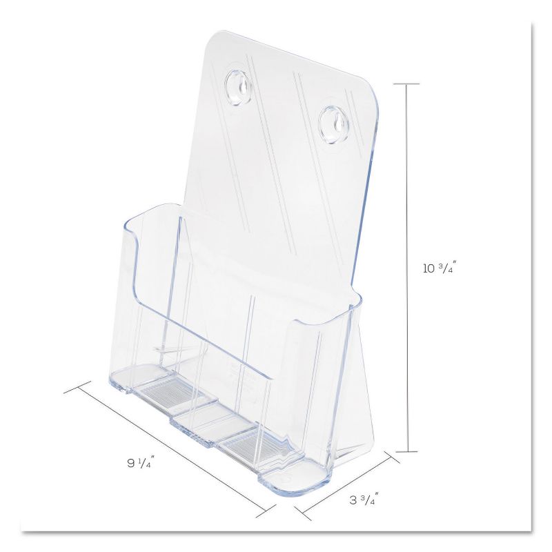 Deflecto DocuHolder for Countertop or Wall Mount Use 9 1/4w x 3 3/4d x 10 3/4 Clear 77001, 4 of 9