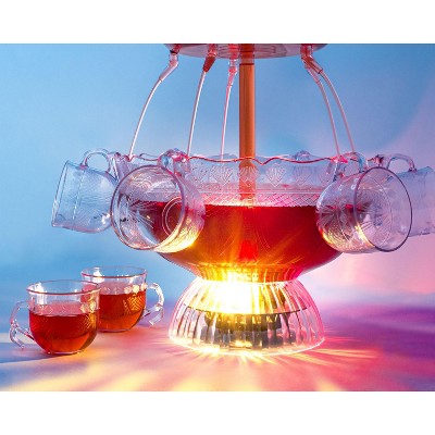 Clear 3-Tier LED Lighted Party Fountain with Cups