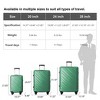 MAYEERTY 3-Piece Luggage Sets, Suitcase with Wheels, Hardside Suitcase with Four Spinner Wheels and Scratch-Resistant Surface, Green - 20", 24", 28" - 4 of 4