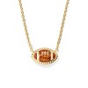 Kendra Scott Enamel Football Pendant Necklace - Gold/Brown: 14K Gold Over Brass, Lobster Claw Clasp, 19" Length - 2 of 3