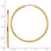 Black Bow Jewelry 2mm x 45mm 14k Yellow Gold Polished Round Endless Hoop Earrings - 4 of 4