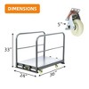 2in1 Steel Panel Truck Cart, Flatbed Cart Heavy Duty Drywall Cart Lumber Cart, Platform Trucks with 2000 lbs Capacity w/Swivel Casters - 4 of 4