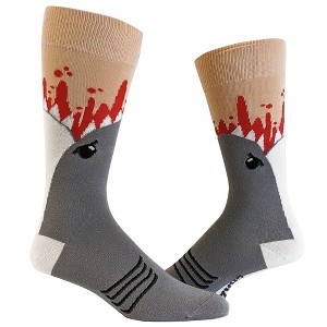 Crazy Dog T-Shirts Mens Shark Attack Socks Funny Jaws Funny Sayings Cool Gag Gift Novelty Footware - 1 of 4
