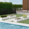 Wooakway 51" W × 13" H White PVC Outdoor Garden Fence Railing Planter Box for Flowers Vegetables - 2 of 4