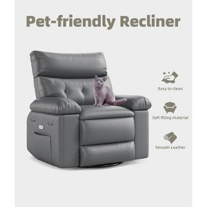 Oversized Recliner Sofa with Heat and Massage,360Swivel Lazy Boy Recliner Chair for Adult, Manual Rocking Chair with Remote Control for Living Room - 1 of 4