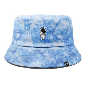 Dalix Astronaut Tie Dye Bucket Hat Cotton Embroidery Casual Outdoor Style Mens - 1 of 4