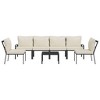 vidaXL Patio Lounge Set Black and Sand Powder-coated steel, Polyester fabric - 3 of 4