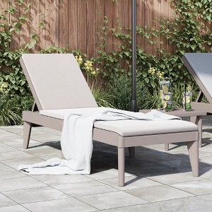 vidaXL Sun Lounger Cappuccino 73.2"x23.6"x11.4" PP - 1 of 4
