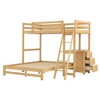 NicBex Twin over Full Bunk Bed with Guardrail and 3 Drawers,Wood Loft Bed with Ladder and Built-in Desk,Modern Bunk Beds,Bunk Beds for Bedroom - 2 of 4