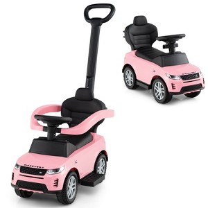 Safstar Kids Ride on Push Car w/Horn & Start-up Sound Under-seat Storage Push Handle - 1 of 4