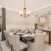 PAKOKULA Modern 3-Light Gold Farmhouse Branch Chandelier with White Linear Fabric Shade - 2 of 4