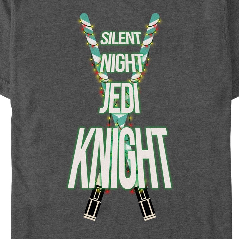 Men's Star Wars Christmas Silent Night Jedi Knight T-Shirt, 2 of 5