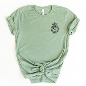 S.W.Smiley Plant Dreams Grow Joy Outline - Women's Short Sleeve Graphic T-Shirt - 1 of 4