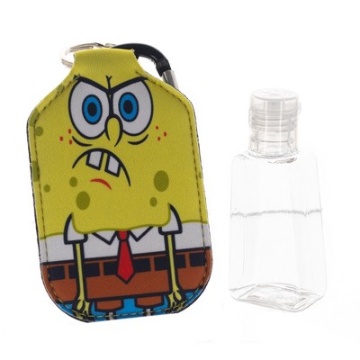 SpongeBob Keychain with Hand Sanitizer Bottle Holder