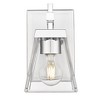 Lauren Collection 1-Light Wall Sconce - Modern Flared Glass & Steel Design, Damp Rated - 3 of 4