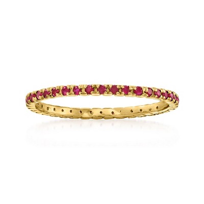 Pure Collection by Ross-Simons 0.33-0.30 ct. t.w. Ruby Eternity Band in 14kt Yellow Gold