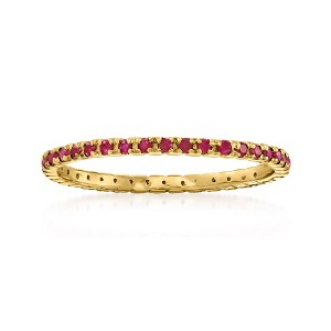 Pure Collection by Ross-Simons 0.33-0.30 ct. t.w. Ruby Eternity Band in 14kt Yellow Gold - 1 of 4