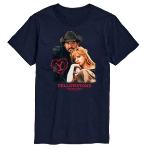 Men's - Yellowstone - Rip And Beth Montana Valentine Short Sleeve Graphic T-Shirt - 1 of 4