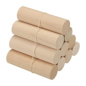 Unique Bargains Unfinished Round DIY Crafts Home Decor Wood Sticks 10 Pcs - 1 of 4