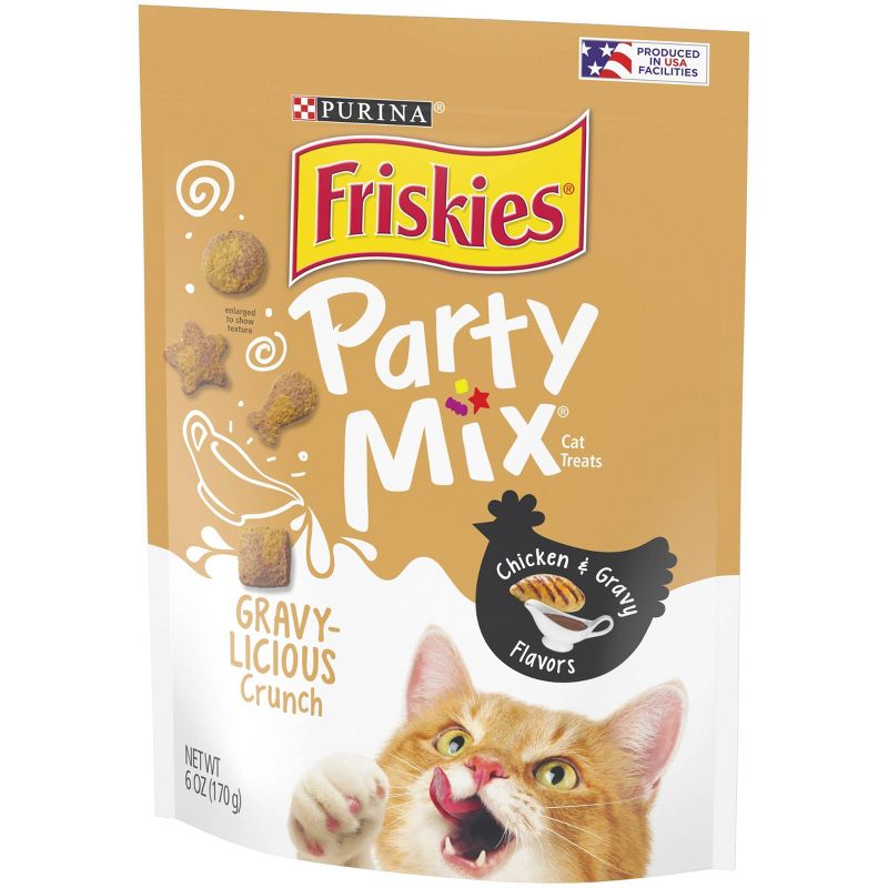 Purina Friskies Party Mix Chicken Gravy-Licious Crunch Crunchy  Cat Treats, 6 of 7