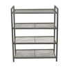 4-Tier Metal Shoe Rack, Stretched Metal Shelving with Center Supports, Durable Frame with Handles, 12 Pair Capacity, Nickel - 3 of 4