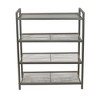 4-Tier Metal Shoe Rack, Stretched Metal Shelving with Center Supports, Durable Frame with Handles, 12 Pair Capacity, Nickel - image 3 of 4