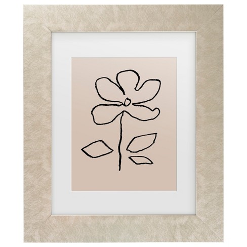 Trademark Fine Art - Pictufy Studio Oil Pastel Flower Black Matted Framed Art - image 1 of 4