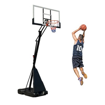 SKONYON 54 in. Portable Basketball Hoop System, Height Adjustable