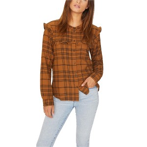 Sanctuary Clothing Womens Plaid Button Up Shirt - 1 of 1