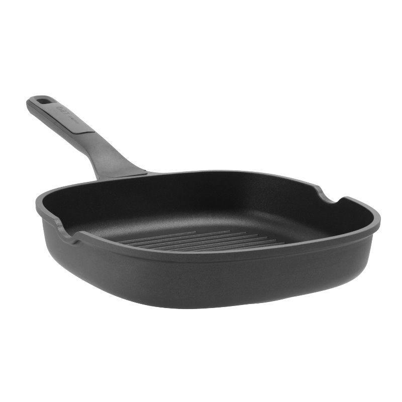 BergHOFF Leo Stone+ Non-stick Ceramic Grill Pan 10.5", Recycled Cast Aluminum, 1 of 10