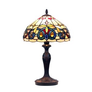 Chloe Lighting Serenity Tiffany-Style Victorian Dark Bronze 1 Light Table Lamp 12 Inch Shade - 1 of 4