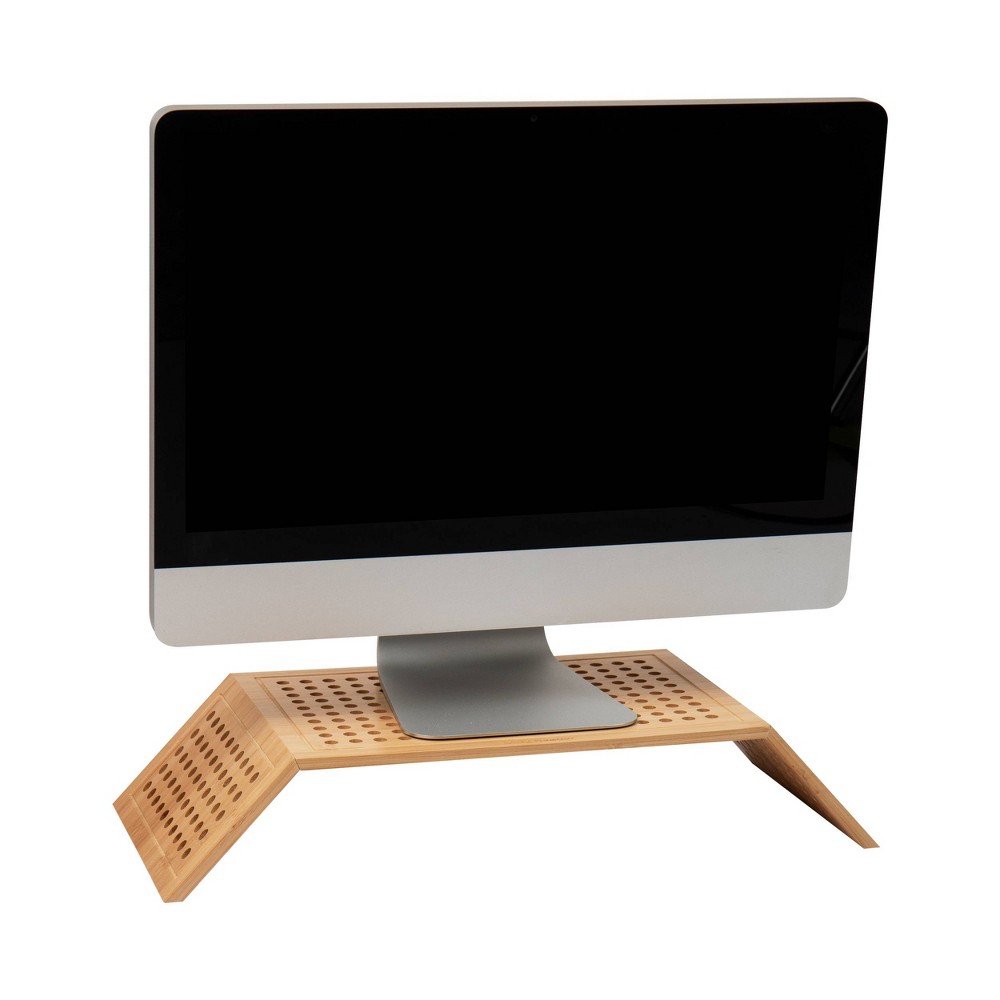 UPC 887530000249 product image for Mind Reader Lattice Collection Foldable Monitor Stand Brown: Desk Organizer & Of | upcitemdb.com