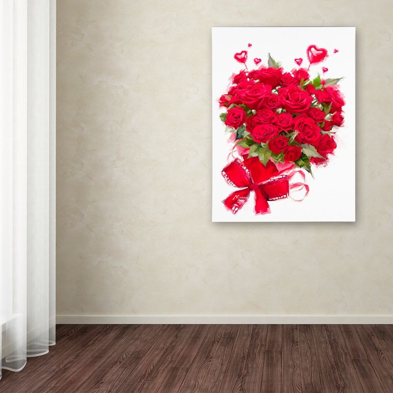 Trademark Fine Art -The Macneil Studio 'Valentine Roses' Canvas Art, 3 of 4