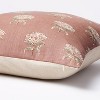 Floral Block Print Square Throw Pillow with Tassel Zipper Mauve - Threshold™ designed with Studio McGee - image 4 of 4