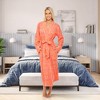 ADR Womens Soft Cotton Knit Jersey Lounge Robe with Pockets, Long Bathrobe - 2 of 4