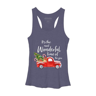 Women's Design By Humans It's The Most Wonderful Time Of The Year Christmas Shirt By TEEARTLAB Racerback Tank Top