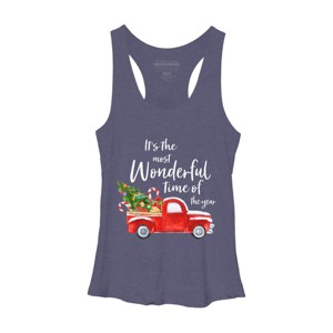 Women's Design By Humans It's The Most Wonderful Time Of The Year Christmas Shirt By TEEARTLAB Racerback Tank Top - 1 of 3