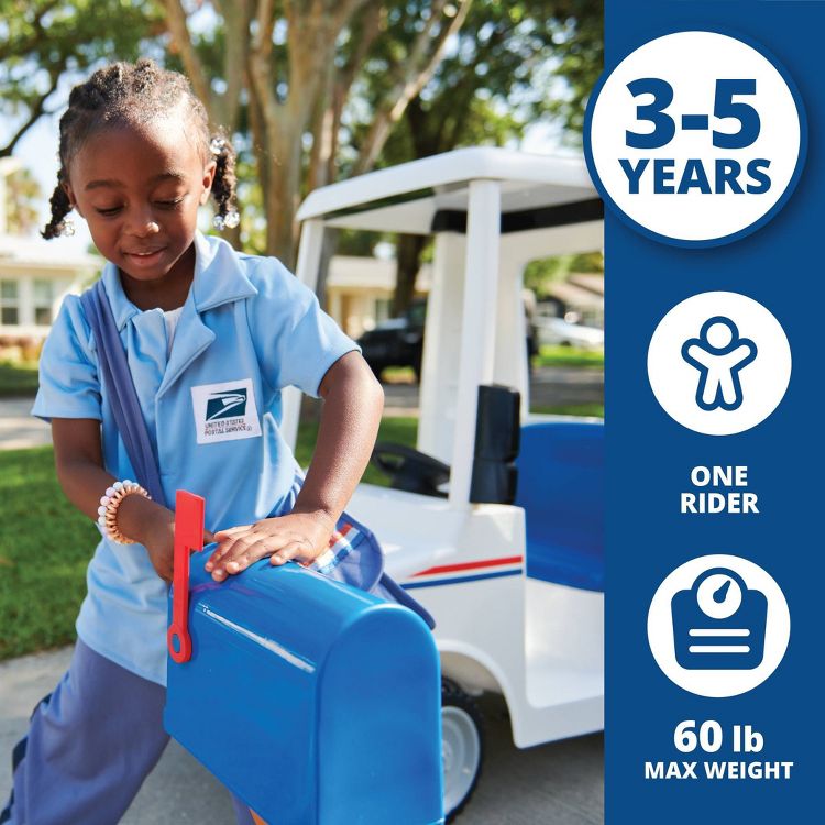 Flybar USPS Electric Ride-On Truck: Powered Toy for Ages 3-5, 60lb Capacity, 2 of 5