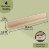 Juvale 4 Pack Domino Holder 13 inches, Wooden Dominoes Racks Trays Stand for Domino Table, Mexican Train, Chicken Foot, Mahjong - 4 of 4