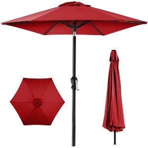 Best Choice Products 10ft Outdoor Steel Market Patio Umbrella w/ Crank, Tilt Push Button, 6 Ribs - 1 of 4