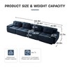 153" Modern Modular Sectional Sofa for Living Room, Corduroy Fabric,4-Seater Couch with Deep Seat, No Assembly,Camel - 4 of 4