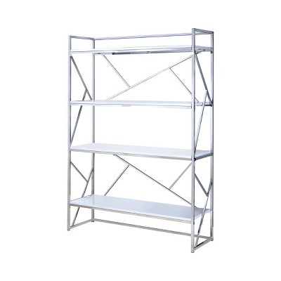 white sling bookshelf