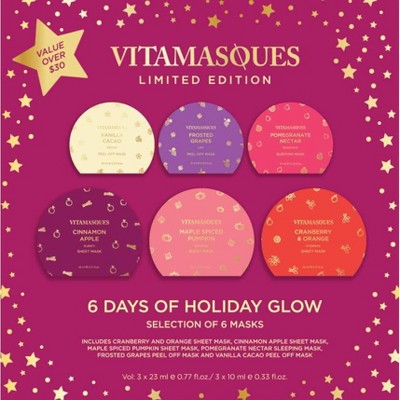 Vitamasques Festive Face Mask Gift Set - Limited Edition - 6ct