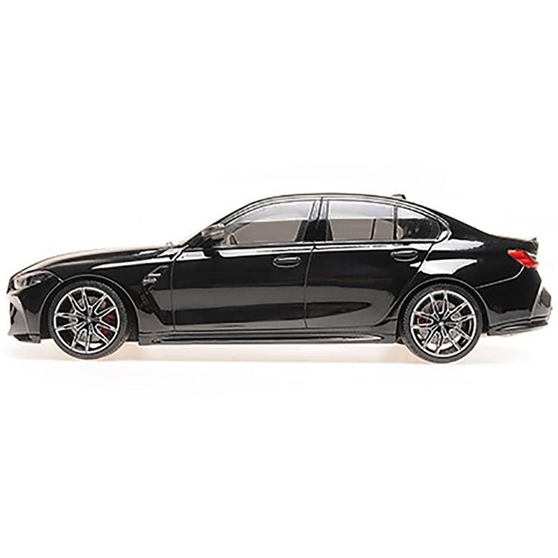 2020 BMW M3 Black Metallic with Carbon Top Limited Edition to 732 pieces Worldwide 1/18 Diecast Model Car by Minichamps, 2 of 4